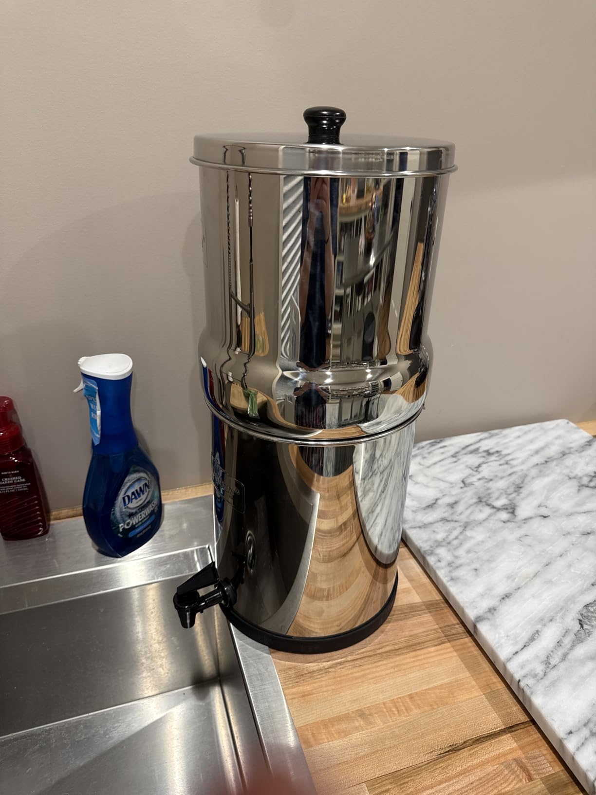 Big Berkey Gravity-Fed Stainless Steel Countertop Water Filter System 2.25 Gallon with 2 Authentic Black Berkey Elements BB9-2 Filters | Countertop Water Filter, Easy-to-Assemble customer photo 2