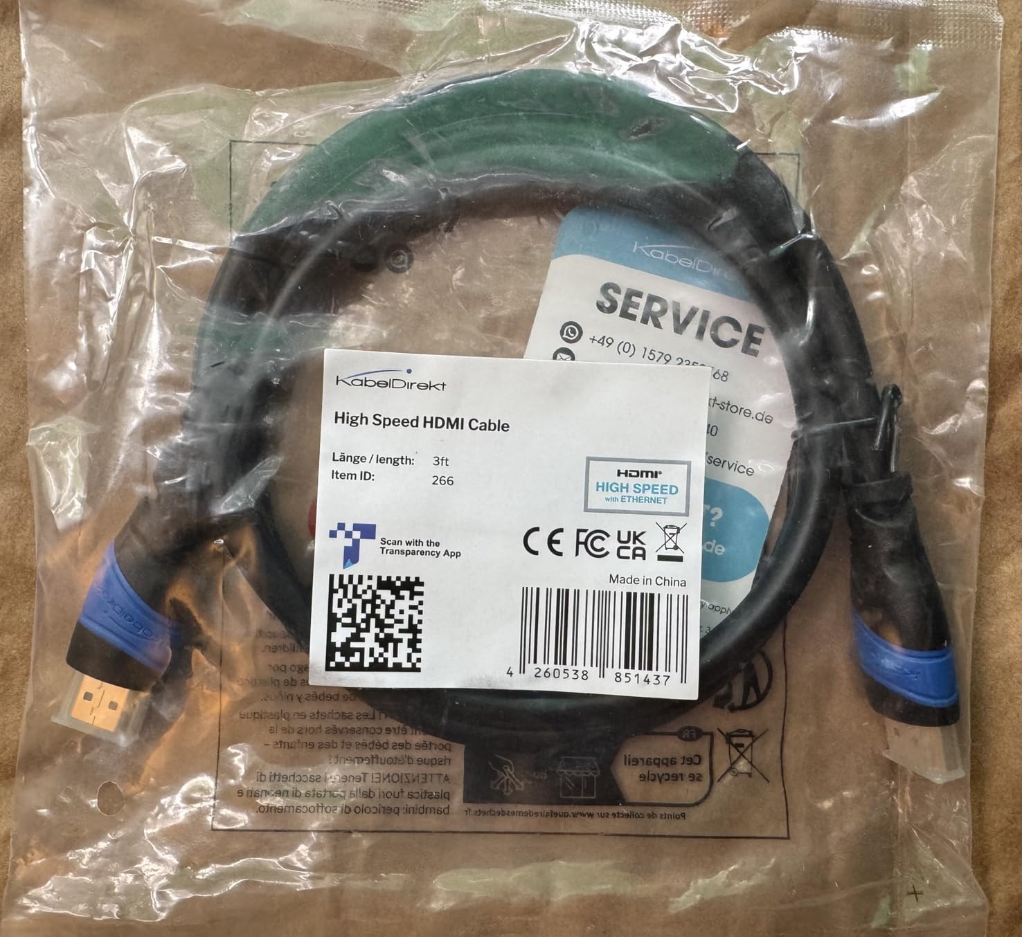 KabelDirekt - 8K & 4K HDMI Cable - 15ft - German Flexcore Technology | 10K, 8K@60Hz & 4K@120Hz, High Speed HDMI - for PS5, Xbox Series X/S, Switch 2, PC & Blu-ray - interference-free & flexible customer photo 1