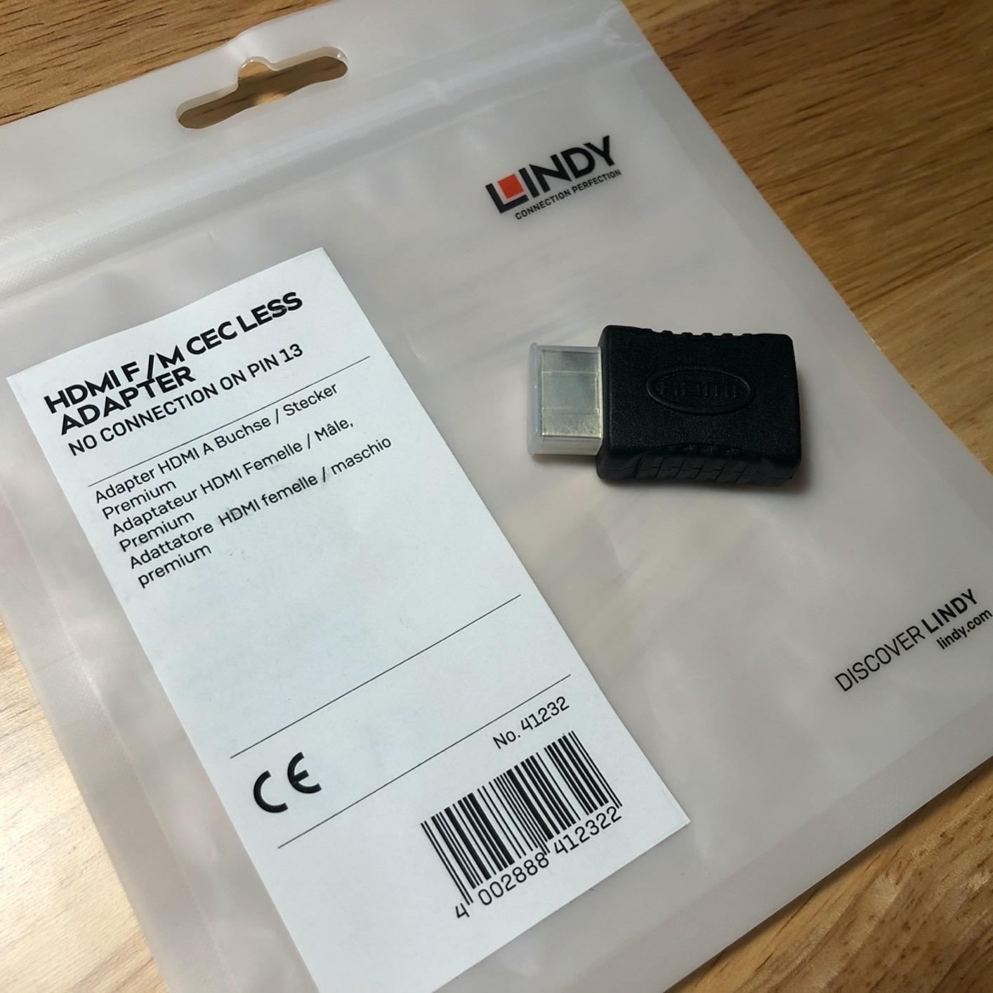 Lindy HDMI CEC Less Adapter, Female to Male (41232) customer photo 2