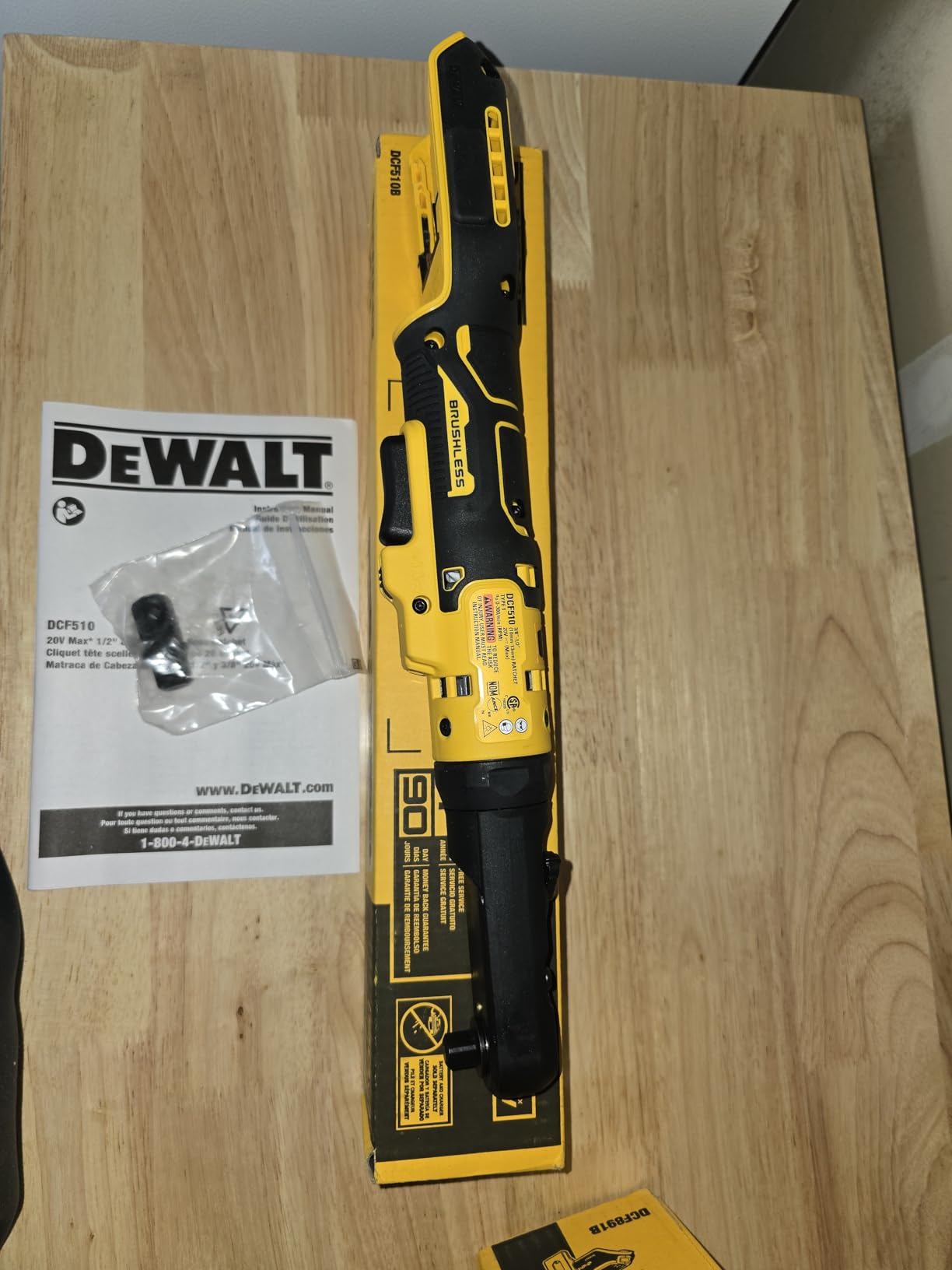 DEWALT 20V MAX XR Cordless Ratchet, 3/8