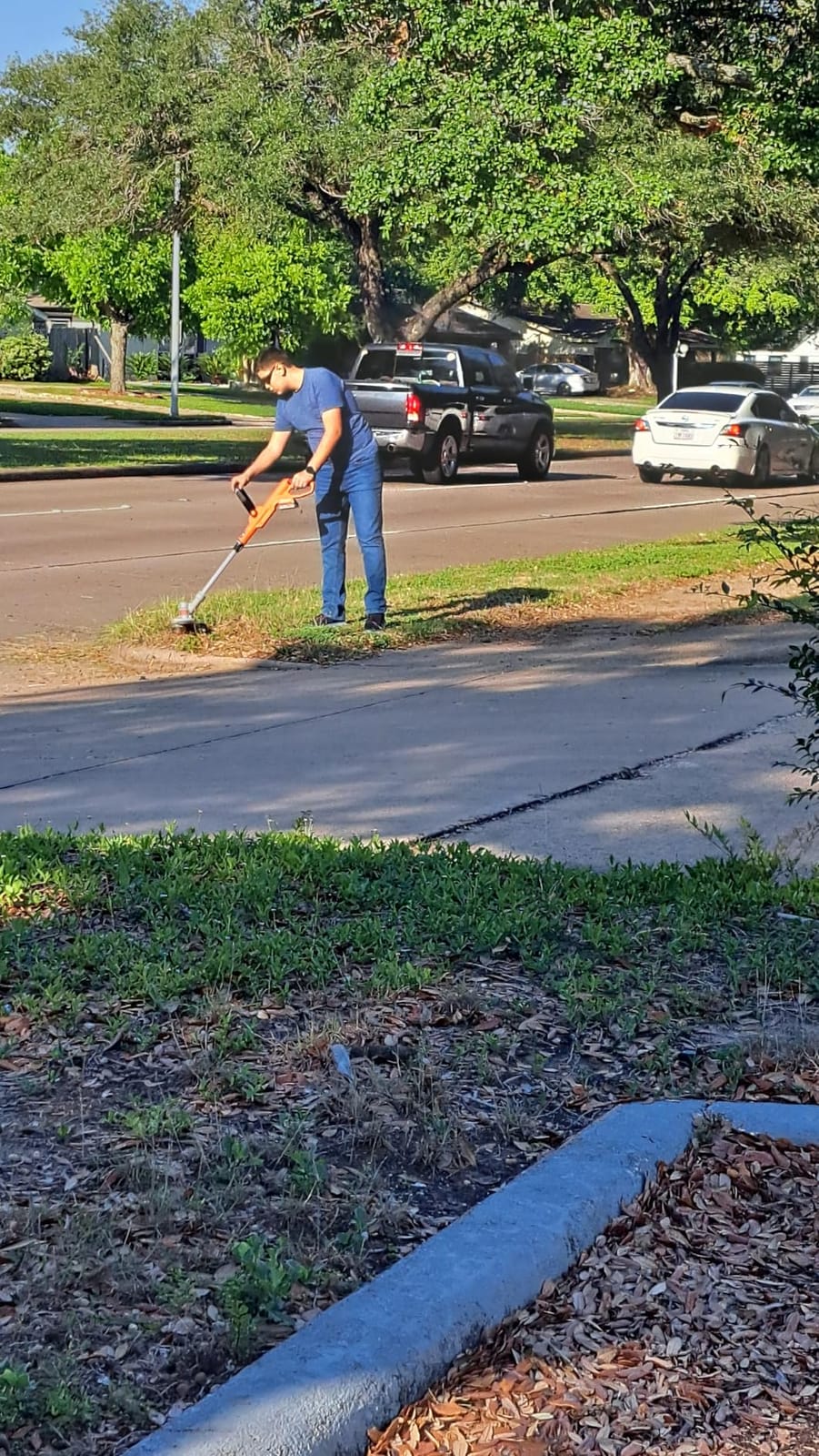 BLACK+DECKER 20V MAX String Trimmer and Edger 2 in 1, Cordless Weed Wacker with Auto Spool Feed, Battery and Charger Included, 12 Inch Steel Deck, Reduced Vibration (LST300) customer photo 1