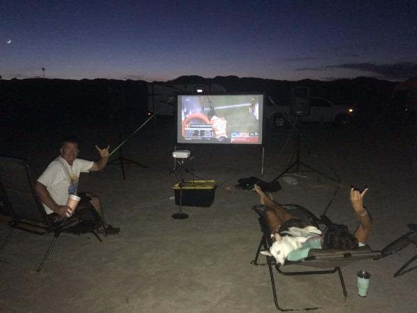 Elite Screens Yard Master Lite, 125-inch Outdoor Projector Screen 16:9 Double Sided Wrinkle-Free Foldable Portable Indoor Movie Projection Screen | US Based Company 2-Year Warranty, OMS125HLITE customer photo 2