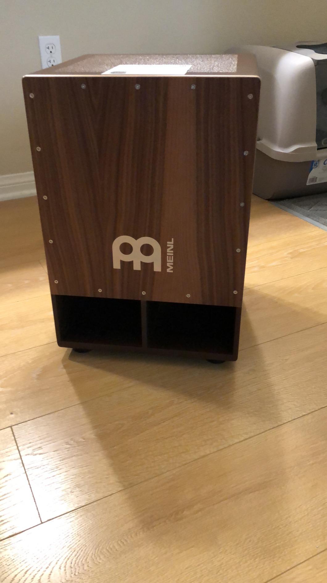 Meinl Percussion Bass Cajon - Subwoofer Snare Sit-On Box Drum | NOT MADE IN CHINA, Jumbo Size, Front Sound Ports, Walnut Frontplate, Silicone Feet - For All Settings customer photo 2