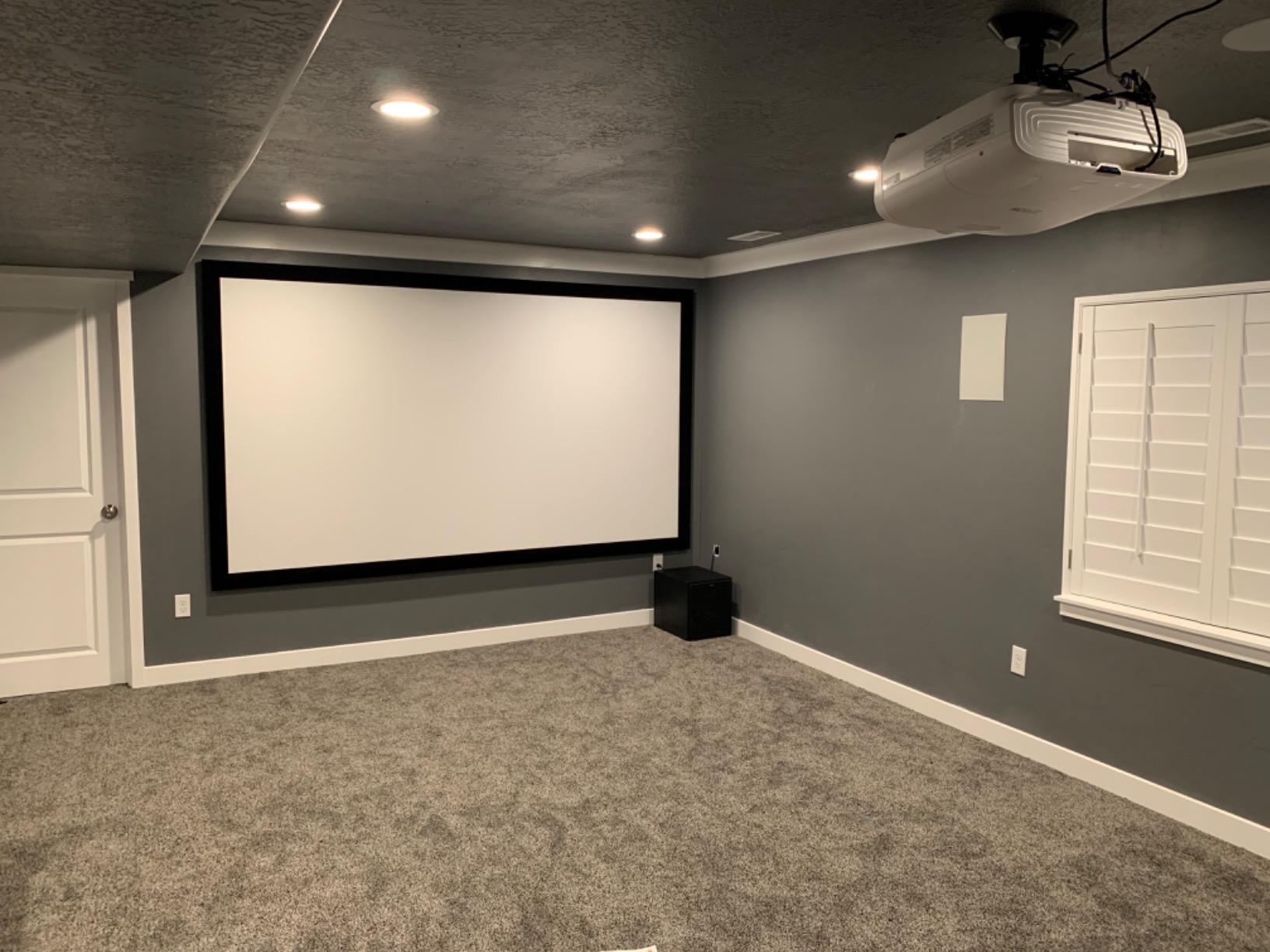 Silver Ticket Products STR Series 6 Piece Home Theater Fixed Frame 4K / 8K Ultra HD, HDTV, HDR & Active 3D Movie Projection Screen, 16:9 Format, 135