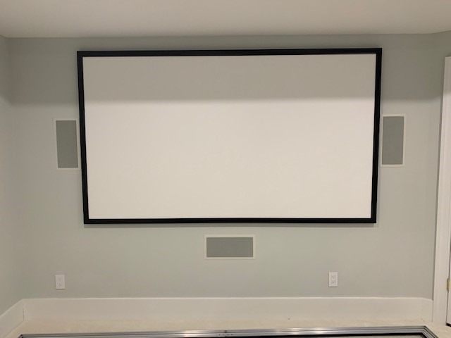 Silver Ticket Products STR Series 6 Piece Home Theater Fixed Frame 4K / 8K Ultra HD, HDTV, HDR & Active 3D Movie Projection Screen, 16:9 Format, 135