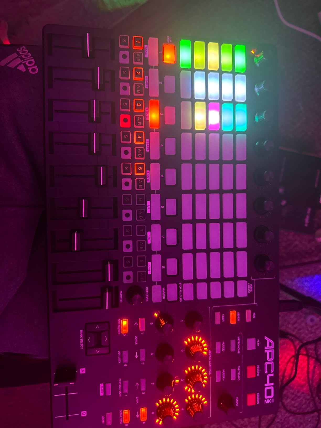 APC40 MKII USB MIDI Pad Controller | 40 RGB Pads, 8 Knobs, 9 Faders, 1:1 Mapping for Ableton Live, for Live Performance and Music Production customer photo 1