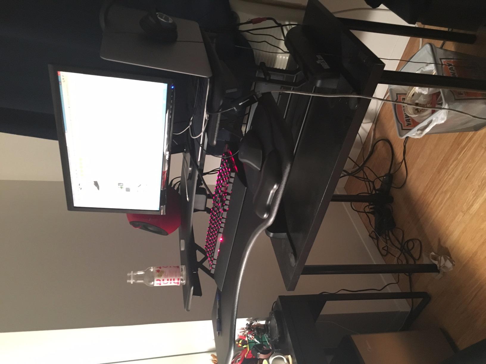 Vari VariDesk Pro Plus 36 - Adjustable Desk Converter with 11 Height Settings - Laptop Sit Stand Desk Riser for Home Office, Table Tops, Workspace - Fully Assembled with Spring Loaded Lift - Black customer photo 2