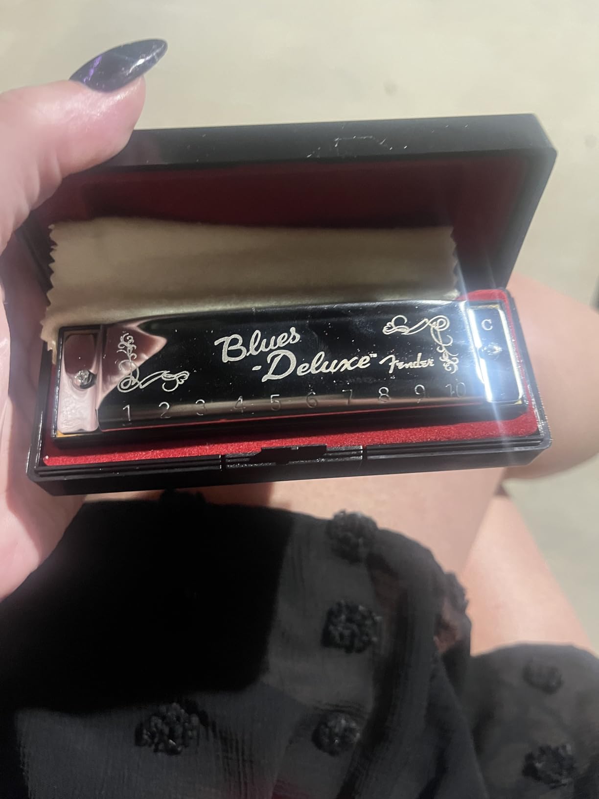 Fender Blues Deluxe Harmonica, Key of C, 10-hole diatonic harmonica for beginners and blues players customer photo 1