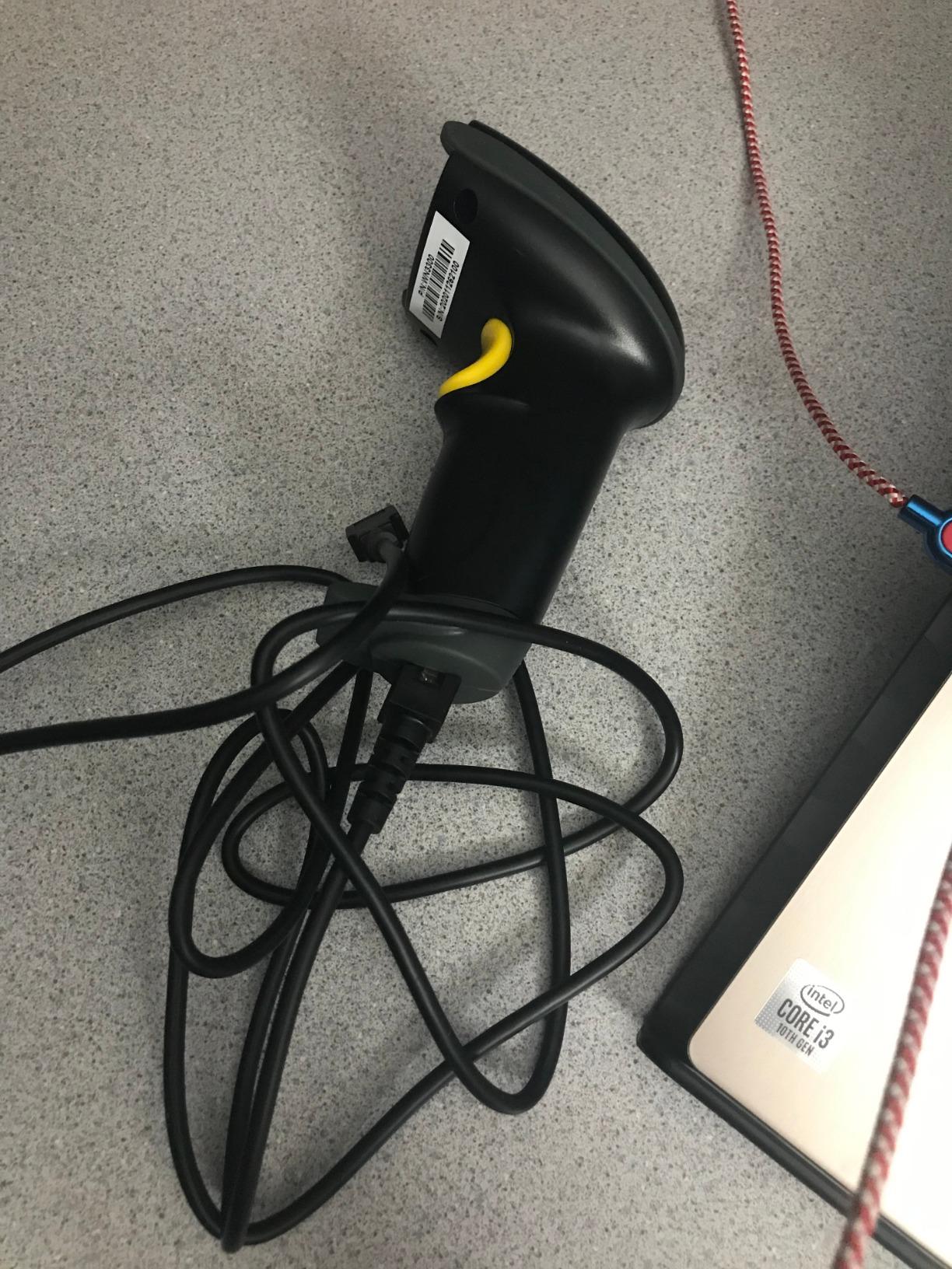 WoneNice USB Laser Barcode Scanner Wired Handheld Bar Code Scanner Reader Black customer photo 1