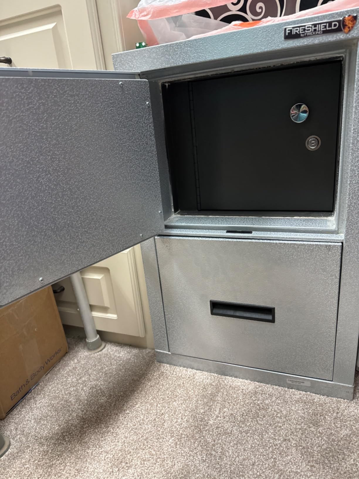 Fire Resistant File Cabinet - Light Weight, fire Rated, One File Drawer & Safe customer photo 2