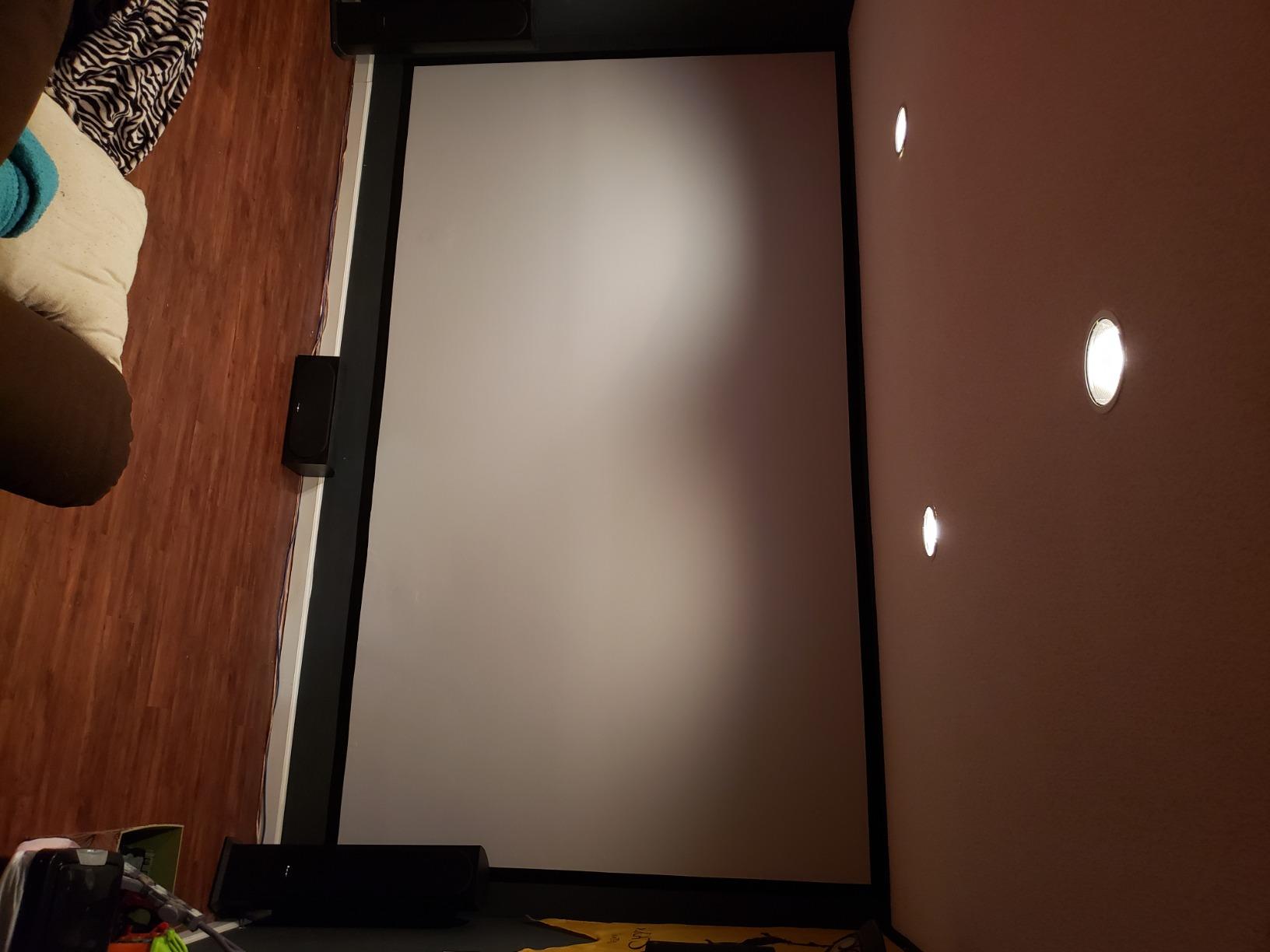 Projector Screen Paint | Single-Coat Short Throw Projector Screen Paint For Picture Perfect 1080 HD and 4K UHD Clarity | Designed For Interior Use | Silver, 1 Gallon customer photo 2