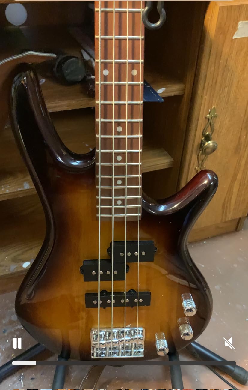 Ibanez GSRM20BWNF MiKro - Walnut Flat | Short-scale electric bass with mahogany body, PJ pickup configuration and 22 frets customer photo 1