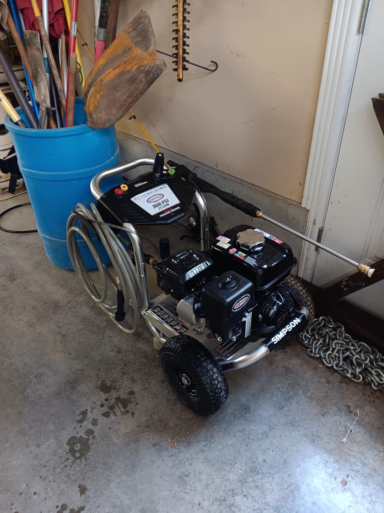 Simpson Aluminum Series 3600 PSI Gas Pressure Washer, 2.5 GPM, Honda GX200 customer photo 2