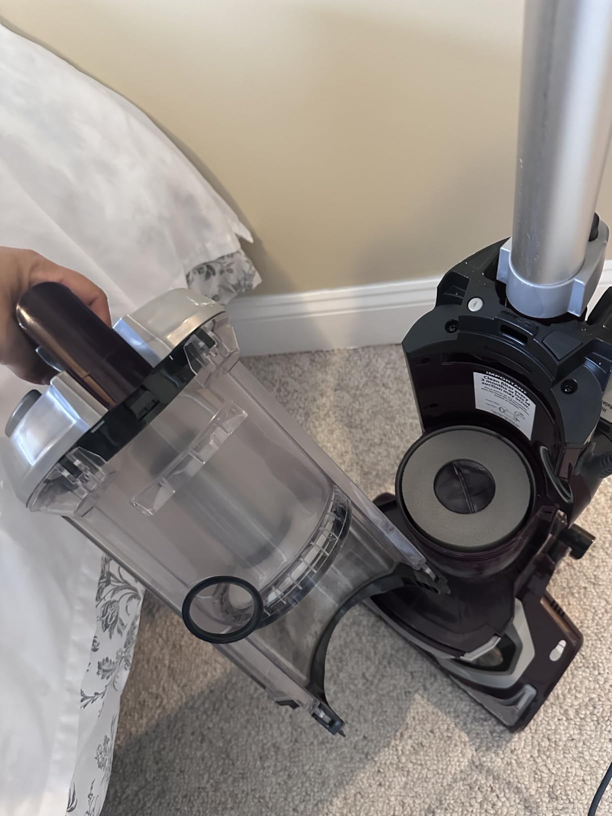 Shark NV752 Rotator Powered Lift-Away TruePet Upright Vacuum with HEPA Filter, Large Dust Cup Capacity, LED Headlights, Upholstery Tool, Perfect Pet Power Brush & Crevice Tool, Bordeaux customer photo 2