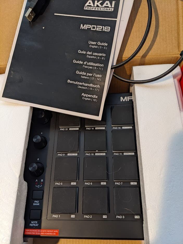 Akai Professional MPD218 USB MIDI Pad Controller | 16 Velocity-Sensitive MPC Drum Pads, 6 Assignable Knobs, Note Repeat, for Beat Makers and Music Producers customer photo 2