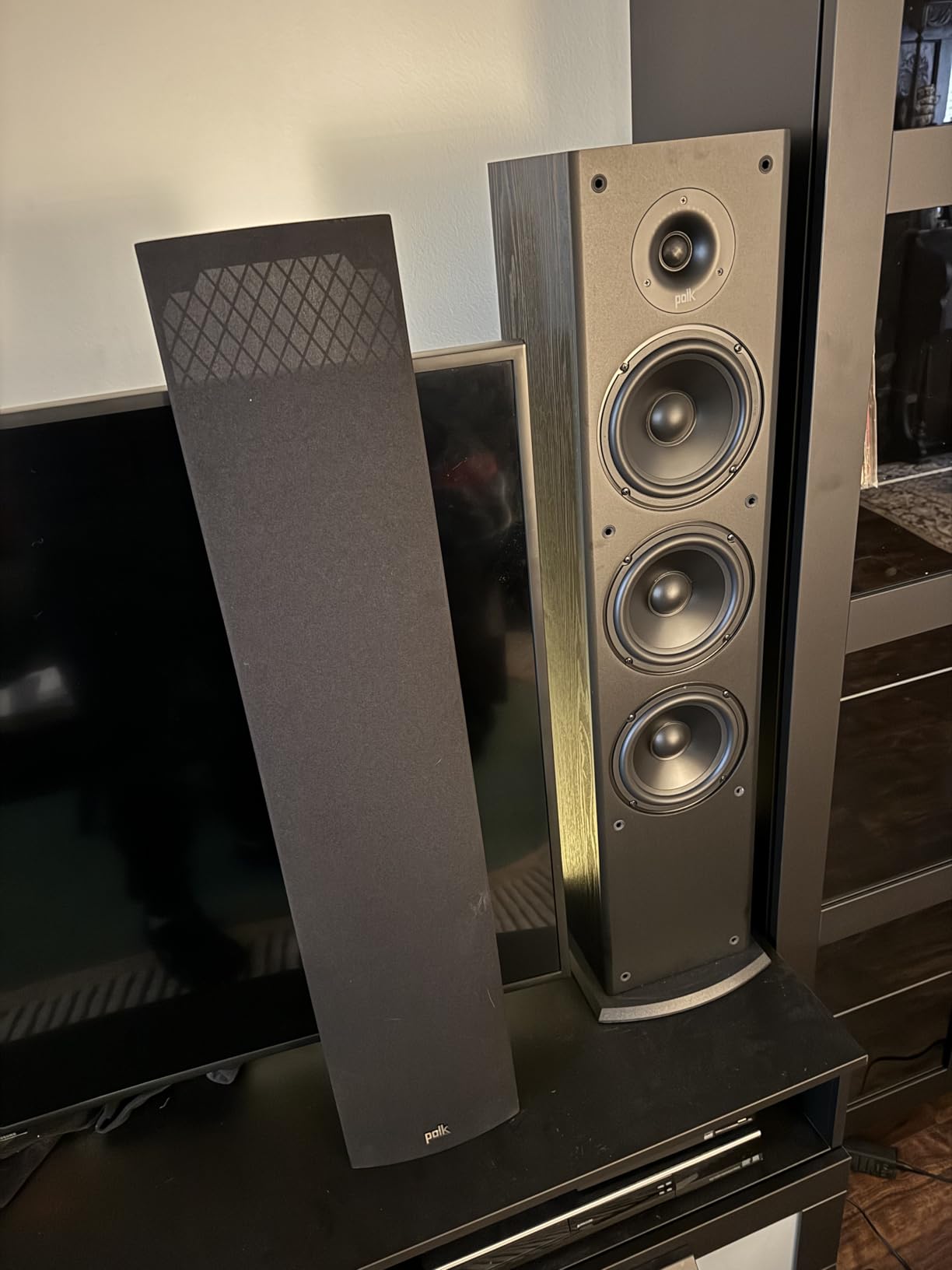 Polk Audio T50 Home Theater Floor Standing Tower Speaker 150W, Black | Single, Hi-Res Audio with Deep Bass Response, Dolby and DTS Surround customer photo 1