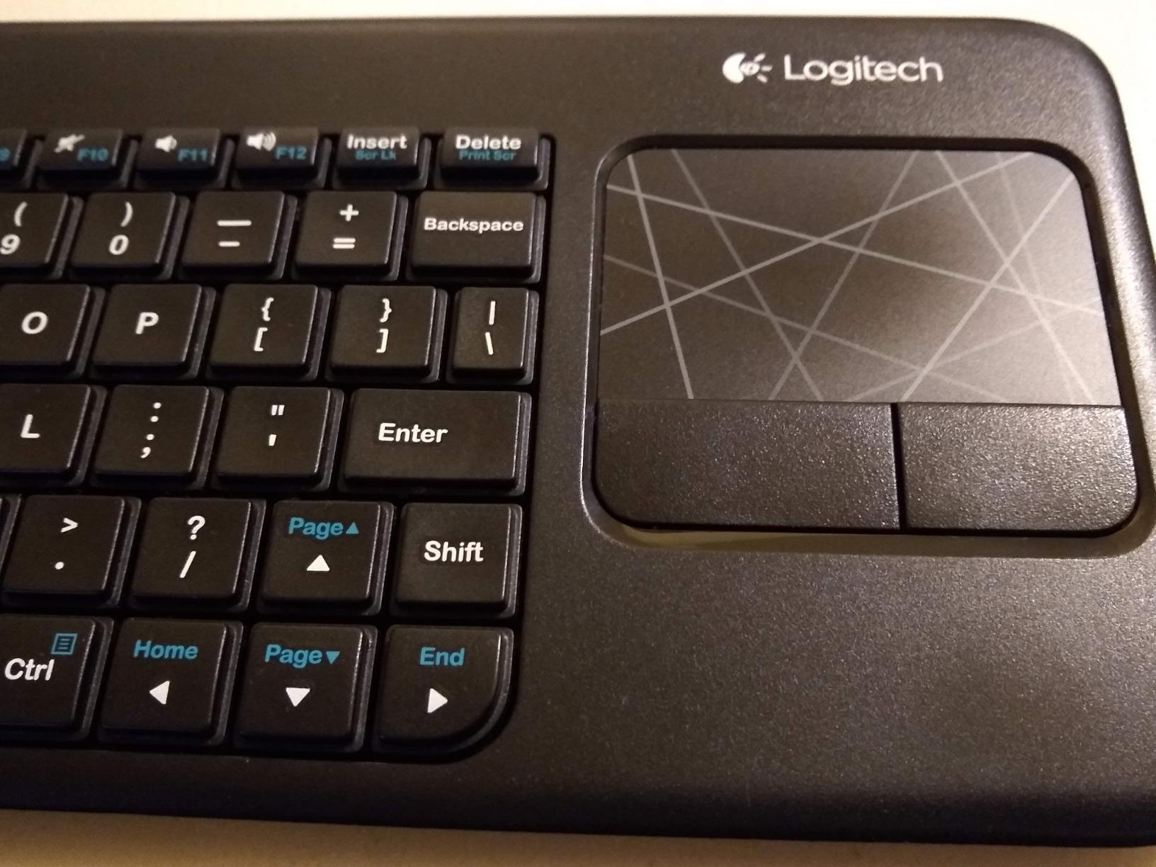 Logitech K400 Plus Wireless Touch TV Keyboard for PC-Connected TV - Black | Easy media control, built-in touchpad, HTPC for PC-Connected TV, compatible with Windows, Android, Chrome OS, Laptop, Tablet customer photo 1