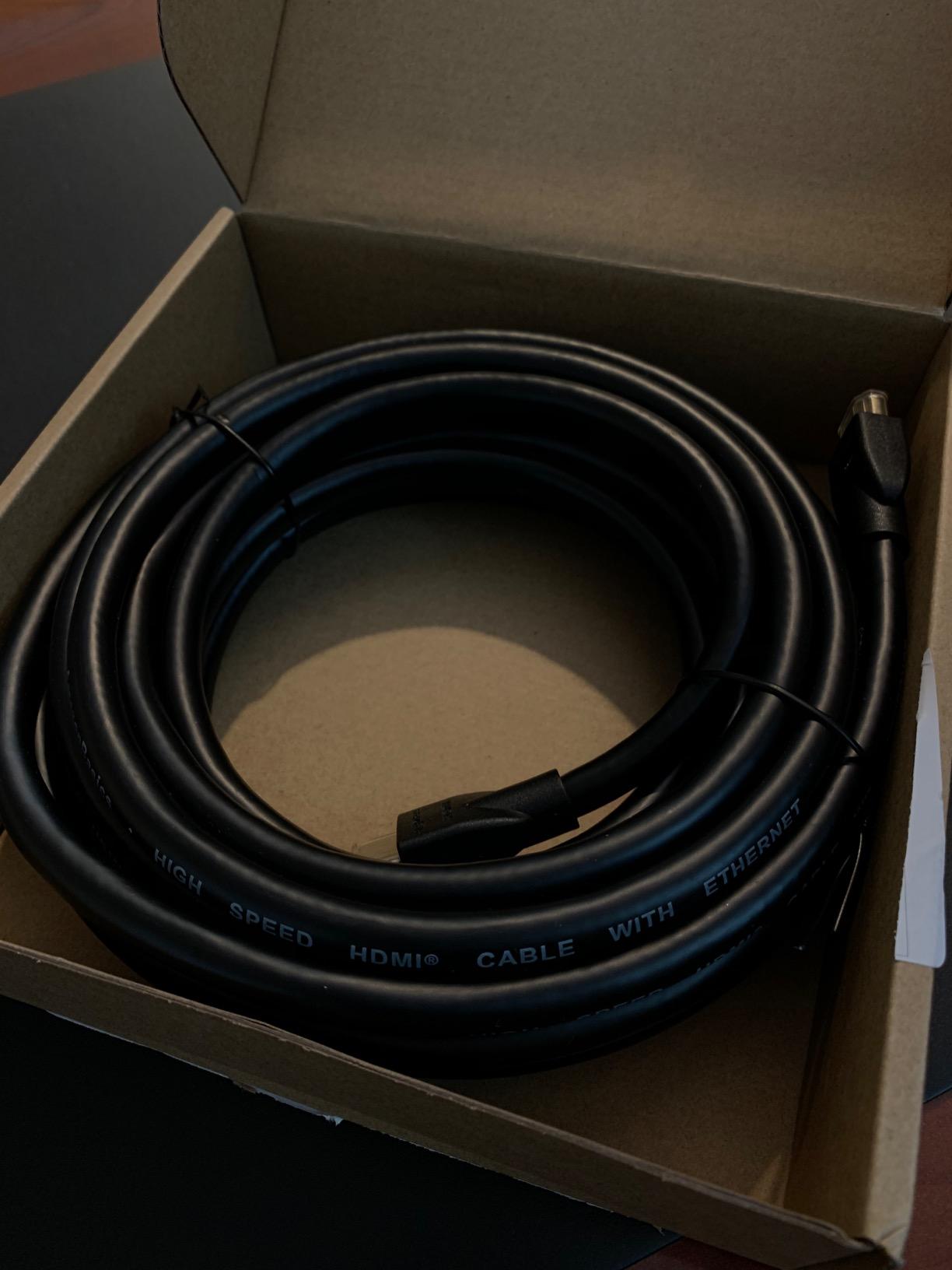 Amazon Basics HDMI Cable, 15 ft, 4K@60Hz, High-Speed 4K HDMI 2.0 Cord, 18Gbps, 2160p, 48 bit, Ethernet, Compatible with TV/PS5/Xbox/Roku, Black customer photo 2