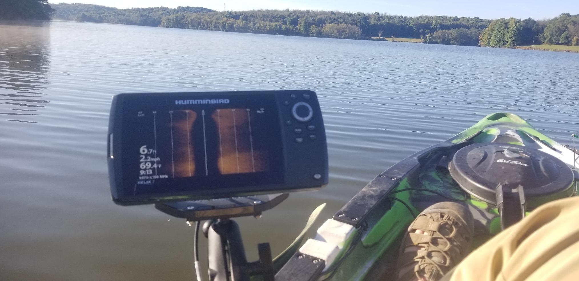 RAM MOUNTS Heavy-Duty Fish Finder Mount for Humminbird Helix 7 | Medium arm drill-down mount with rectangular plate for marine electronics and sonar displays customer photo 2