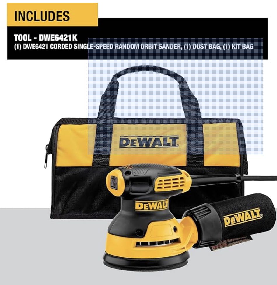 DEWALT Orbital Sander, 5 Inch Palm Sander Tool, 12,000 OPM (DWE6421) customer photo 2