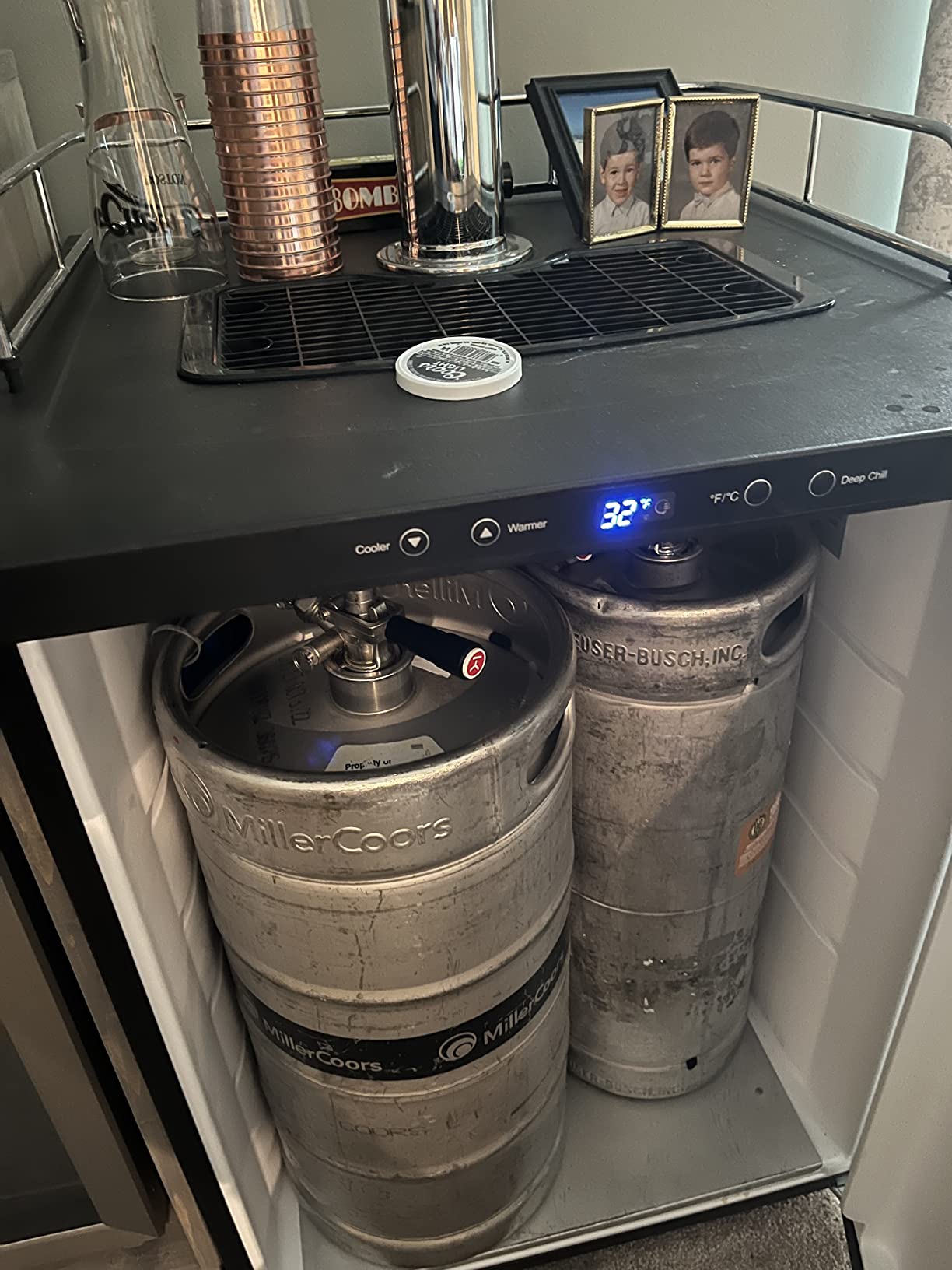 Kegco HBK309S-2 Home Brew Keg Dispenser, Stainless Steel, 2 Tap customer photo 1
