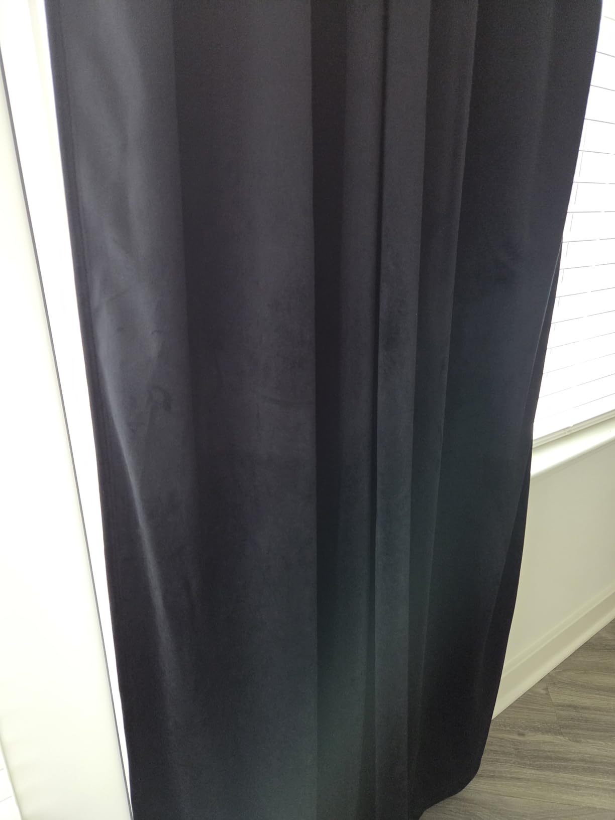 NICETOWN Black Velvet Curtains 84 inch Long for Bedroom Rod Pocket customer photo 1