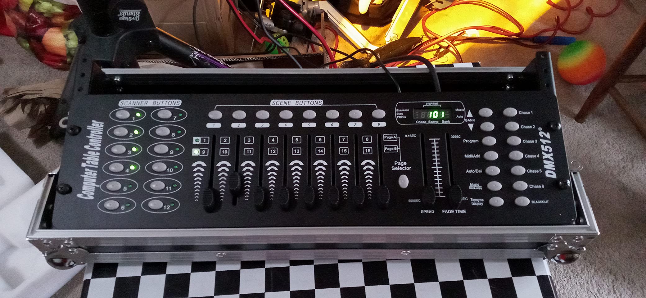 DMX Controller for DJ Lights DMX512 Light Controllers 192 Channel DMX Board with Cables 2m/6.6 ft DMX-512 Lighting Console for Control Stage Light customer photo 1