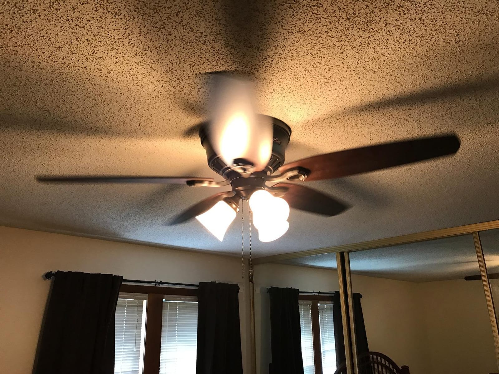 Hunter Builder, Indoor, Ceiling Fan, Pull Chain, 42 inch, Brushed Nickel | with LED Lights, Low Profile Flush Mount, 5 Blades, For Bedroom, Living Room, Kitchen, 51092 customer photo 1