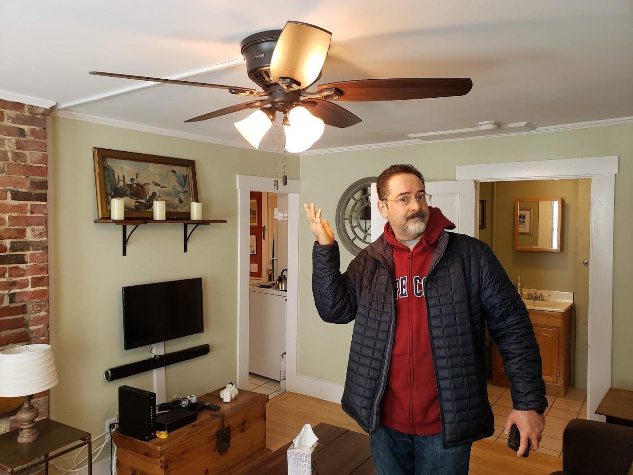 Hunter Builder, Indoor, Ceiling Fan, Pull Chain, 42 inch, Brushed Nickel | with LED Lights, Low Profile Flush Mount, 5 Blades, For Bedroom, Living Room, Kitchen, 51092 customer photo 2