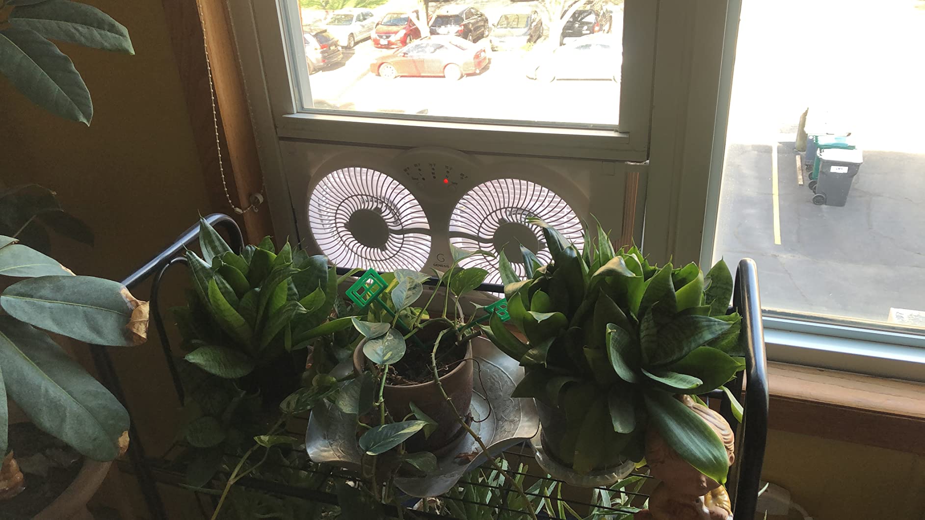 Genesis Twin Fan High Velocity Reversible AirFlow Fan, LED Indicator Lights Adjustable Thermostat & Max Cool Technology, ETL Certified, White (A1WINDOWFAN) customer photo 1