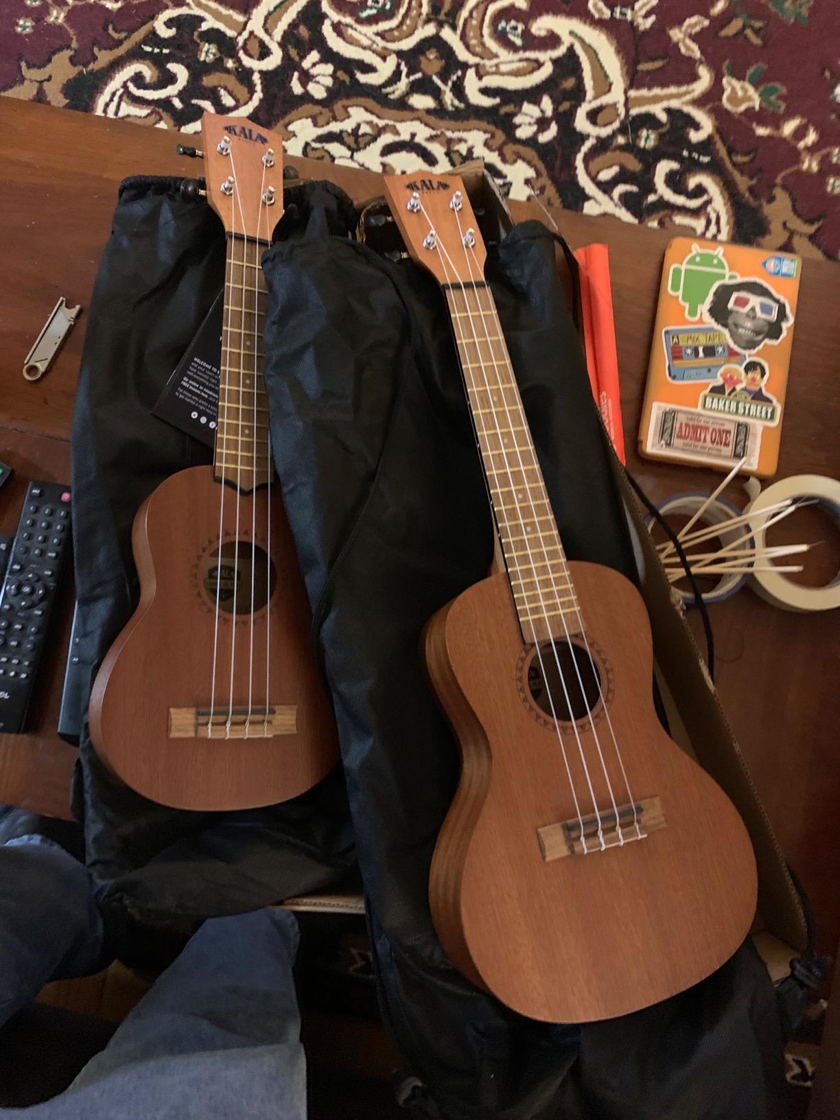 Official Kala Learn to Play Ukulele Soprano Starter Kit, Satin Mahogany - Includes online lessons, tuner app, and booklet (KALA-LTP-S) | Soprano Satin Mahogany Ukulele, Aquila Strings, Graphtech Nubone Nut and Saddle, With Clip-on Tuner customer photo 2
