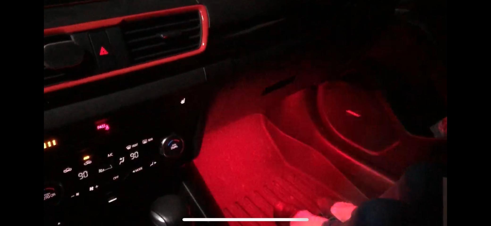 OPT7 Aura RGB Interior SUV & Van Lights with Remote Control, 6PC LED Kit | Extended Footwell Lighting, Full SUV Coverage, 3-Row Car Decor, Interior Ambient Glow, Sound Sync, 12V LED Strips customer photo 2