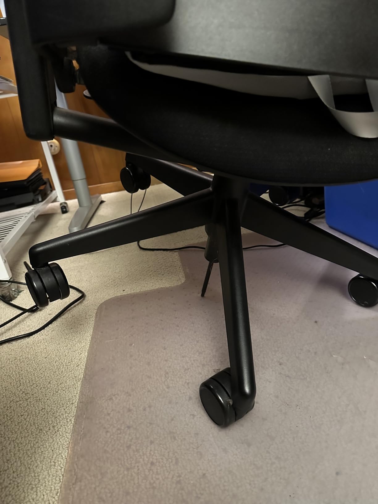 Steelcase Leap Office Chair - Ergonomic Work Chair with Wheels for Carpet Flooring - Supports Unique Body Shape - with Natural Glide System and Liveback Technology - Blue Nickel customer photo 1