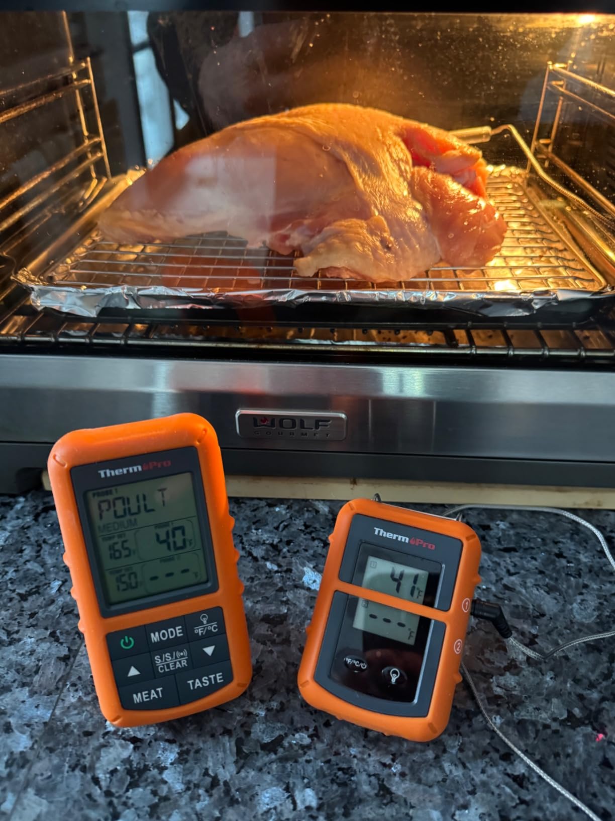 TempPro TempSync 500FT Wireless Meat Thermometer for Grilling and Smoking | RF Technology, 2 Probes, Alarms, Large Backlit LCD Display, Smoker BBQ Kitchen Food Thermometer for Meat Turkey Cooking Gift customer photo 1