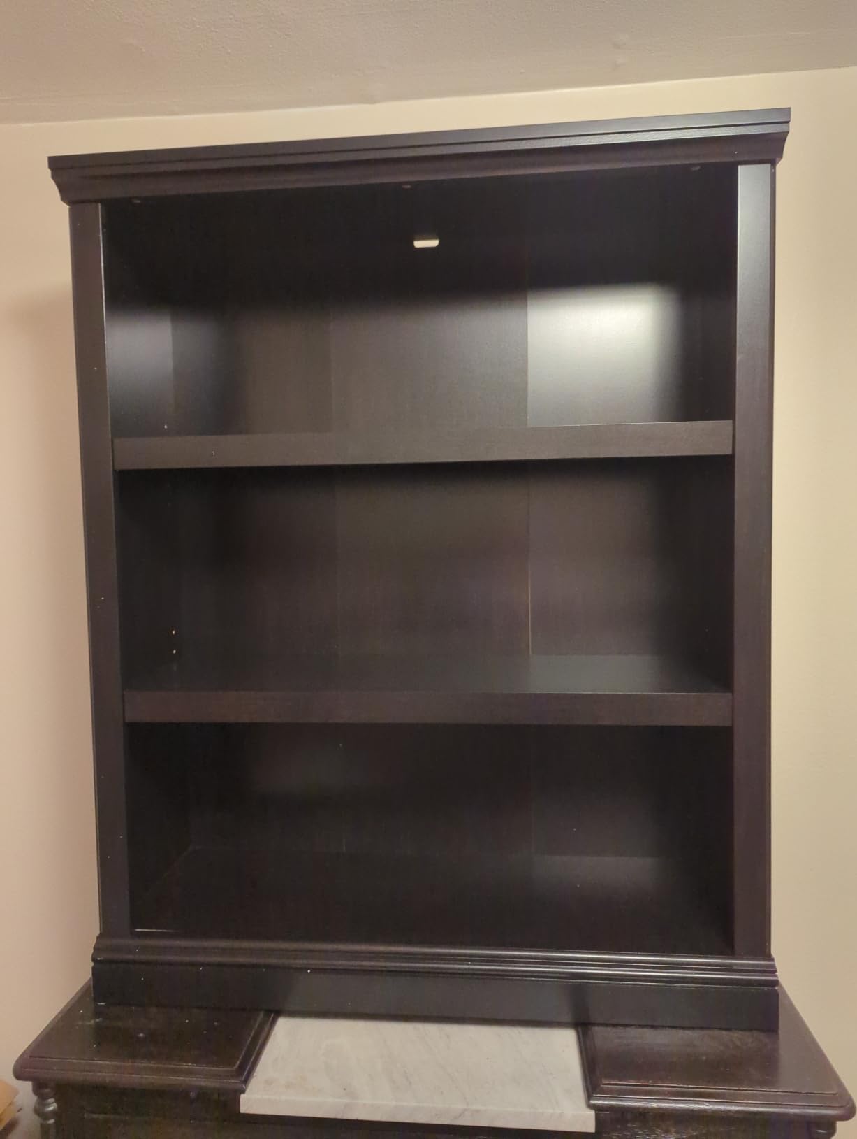 Sauder 3 Tier Book Shelf Wooden Bookcase Multipurpose Bookshelf for Home Office, Living Room, in Estate Black | Multipurpose customer photo 2