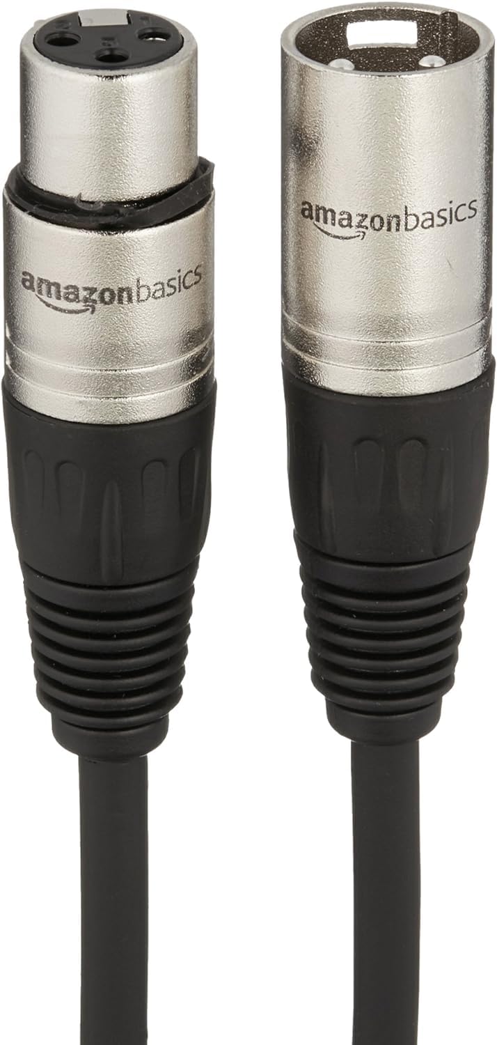 Amazon Basics XLR Microphone Cable for Speaker or PA System, Recording Studio, All Copper Conductors, Low Noise, 10 ft, Black customer photo 1
