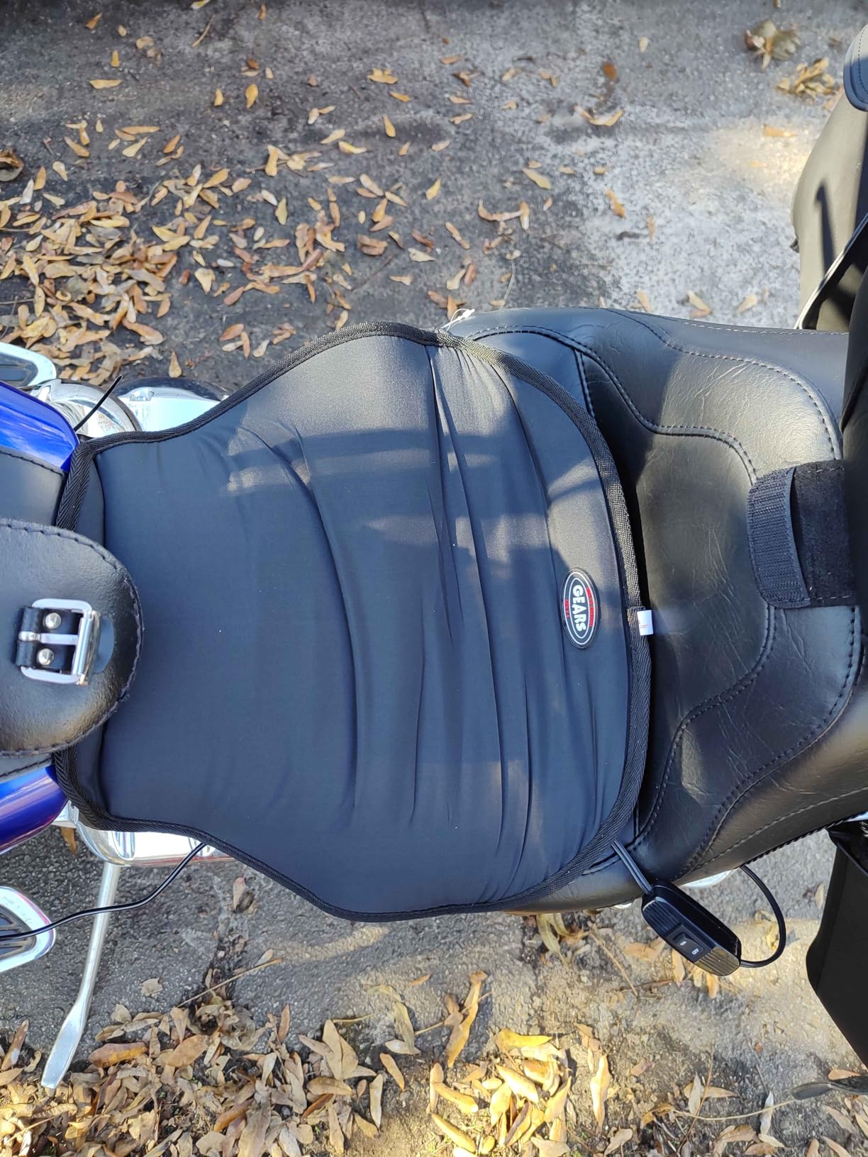 GEARS Heated Seat Pad for Motorcycle, ATV, Scooter & Snowmobile | Universal Fit Heated Seat Pad - Place On Top of Existing Seat | Exterior Warm Seat Cover | 12V Electric Heat Powersport Seat Warmer customer photo 1