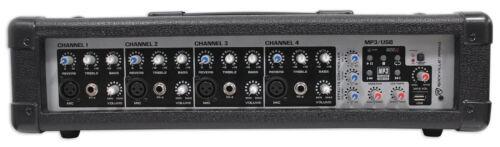 Rockville RPM85 8-Channel Powered Mixer with Bluetooth and USB/SD | 2400W Peak/300W x 2 RMS at 4 Ohm, 8 XLR and 8 1/4
