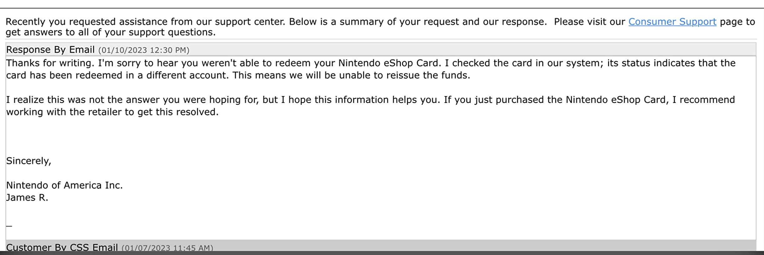 $20 Nintendo eShop Gift Card [Digital Code] customer photo 2