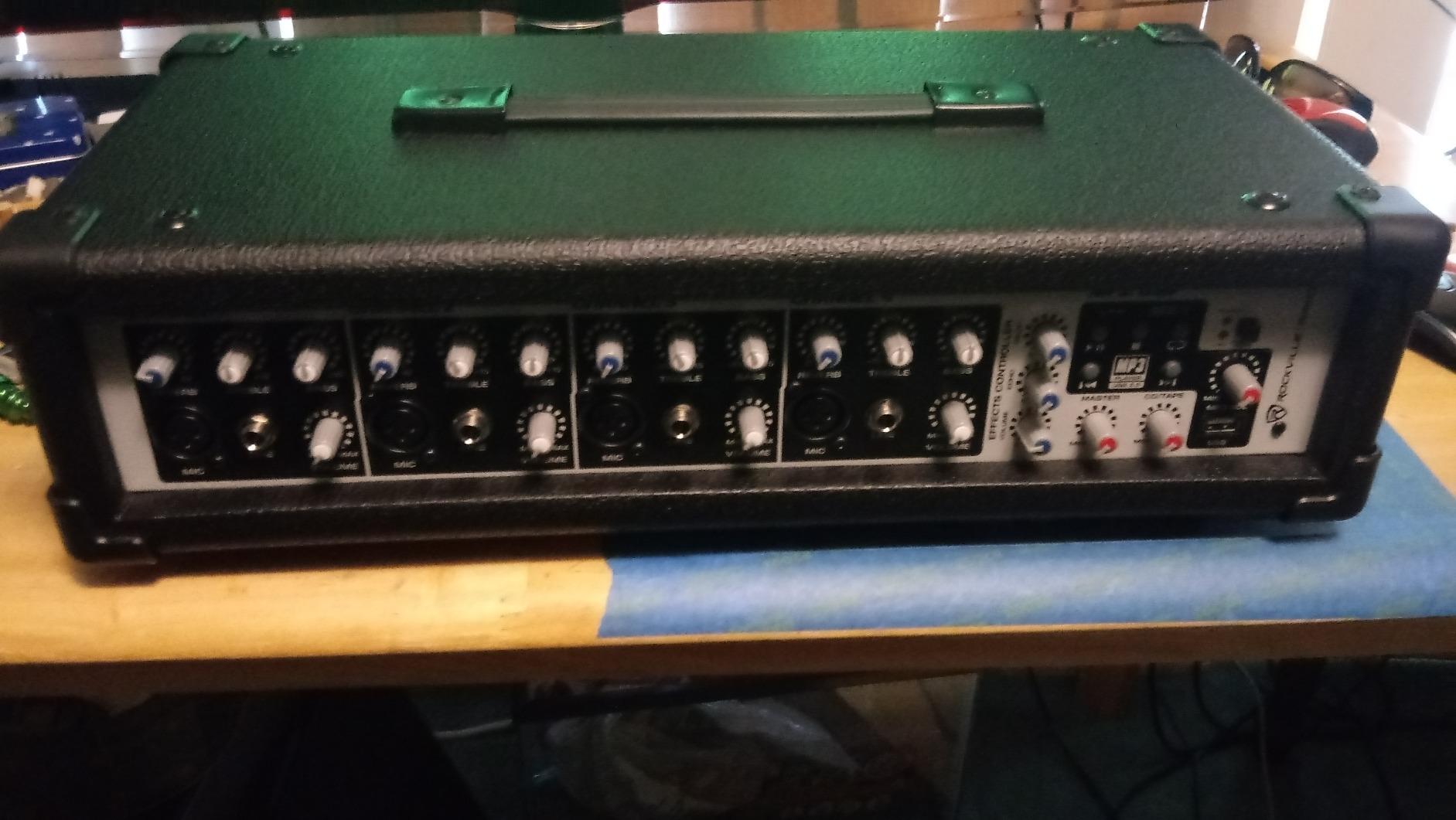 Rockville RPM45 Powered 4-Channel Mixer Amplifier, 1800W, USB, EQ | Phantom Power, Effects Processor, 4 XLR Inputs, 4 TRS Inputs, Echo & Delay, AUX Input, Fan Cooling System customer photo 1
