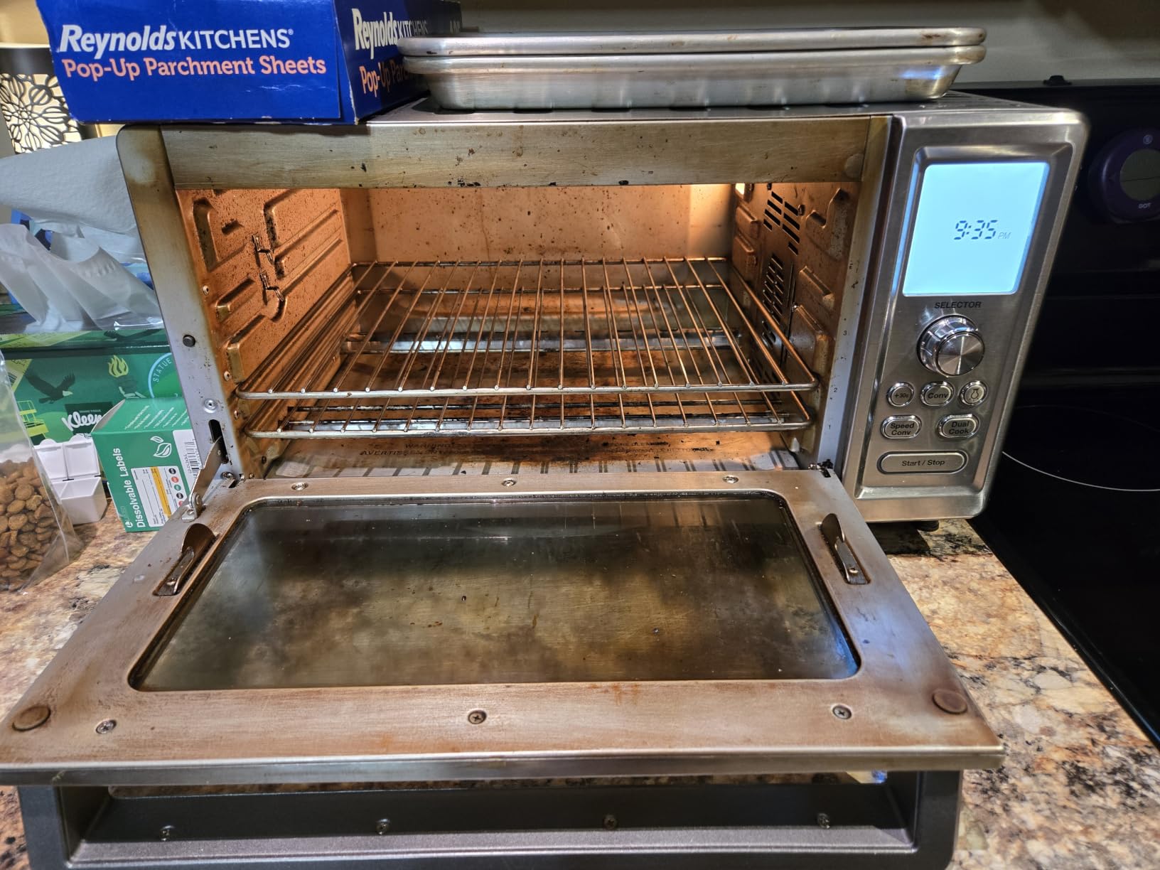 Cuisinart Convection Toaster Oven, 15-Function, 1800W, Stainless Steel | Stainless steel toaster oven with Exact Heat technology, nonstick interior fits 13