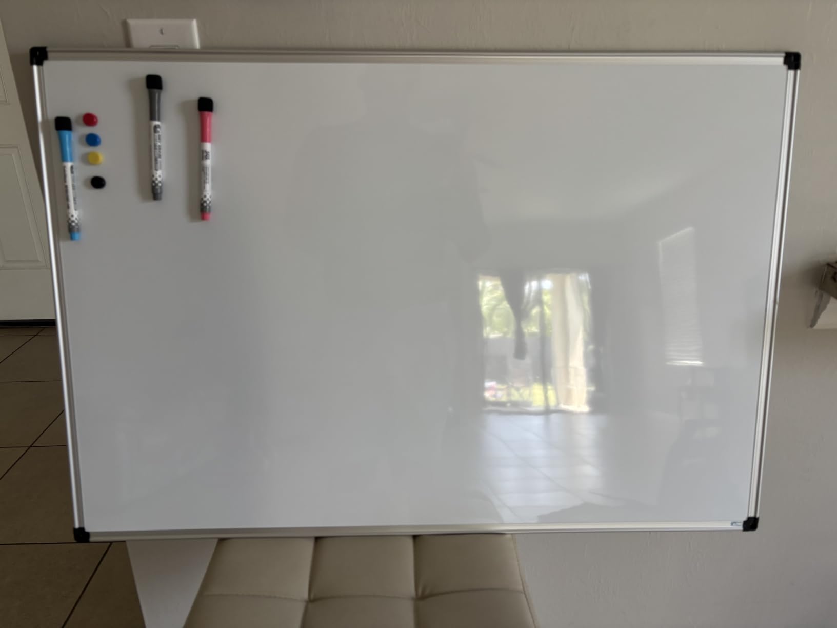 XBoard Magnetic Dry Erase Board/Whiteboard, 36 X 24 Inches Double Sided White Board, Silver Aluminium Frame customer photo 2