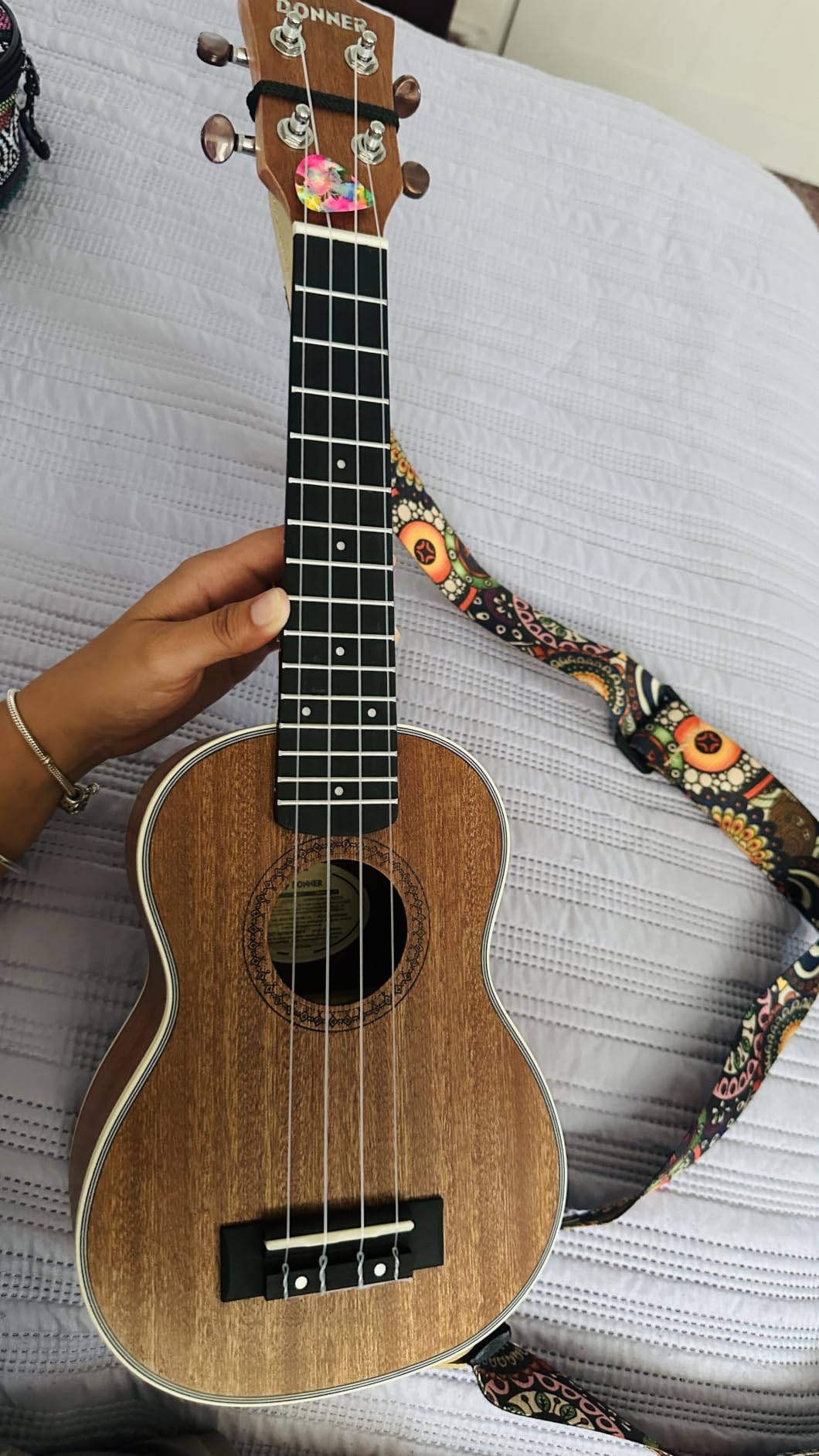 Donner Concert Ukulele Beginner Mahogany 23 Inch Ukelele Kit with Free Online Lesson Gig Bag Strap Nylon String Tuner Picks Cloth DUC-1 Gift Choice customer photo 2