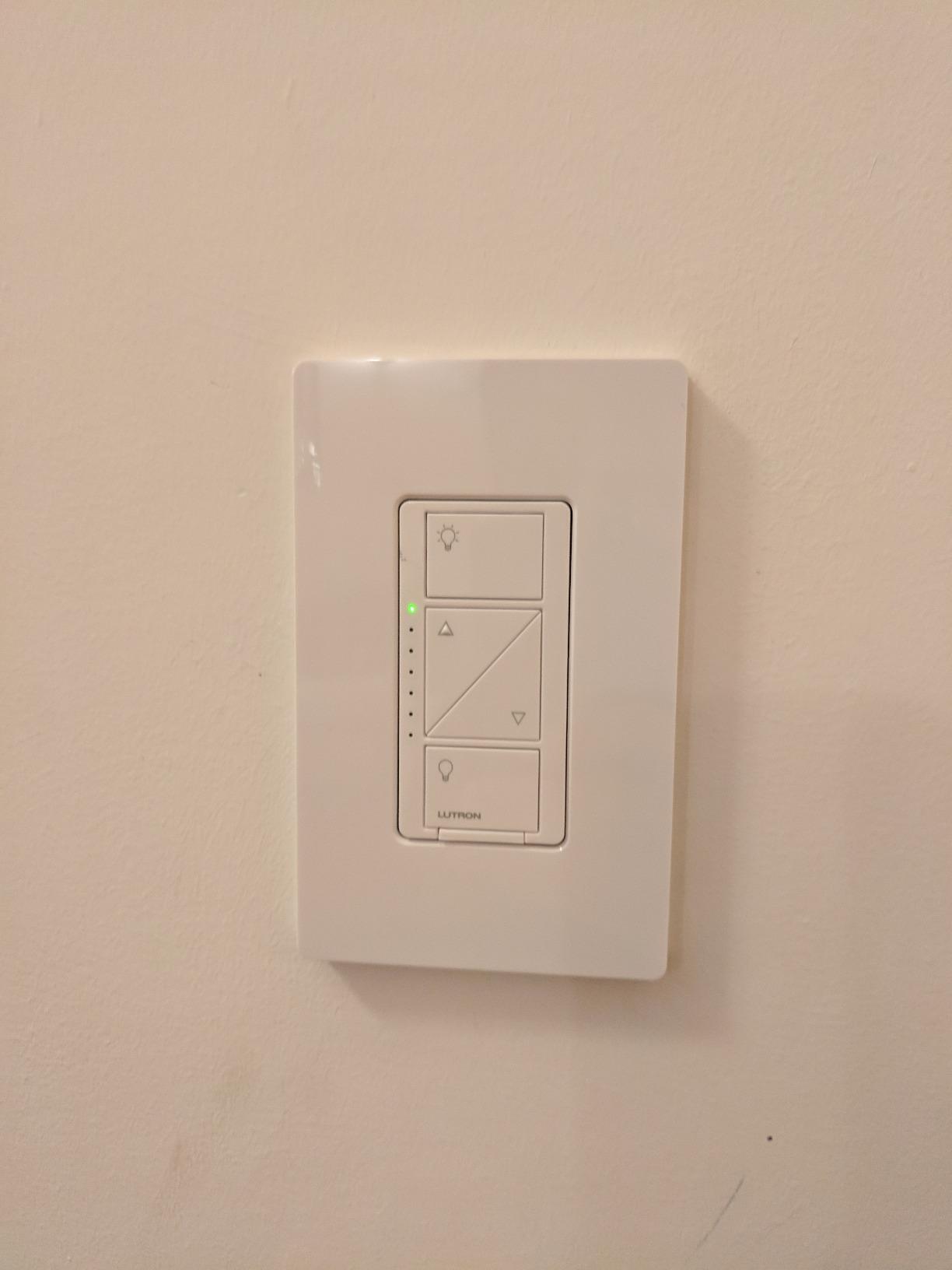 Lutron Caseta Deluxe Smart Dimmer Starter Kit; 2 Smart Dimmers, Hub & More | Full home lighting control system that works with Alexa, Google, Homekit and more, No neutral required. P-BDG-PKG2W-A, White customer photo 2