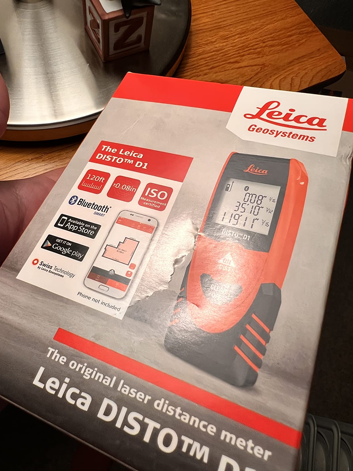 Leica DISTO D1 120ft Laser Distance Measure with Bluetooth 4.0, Black/Red customer photo 2