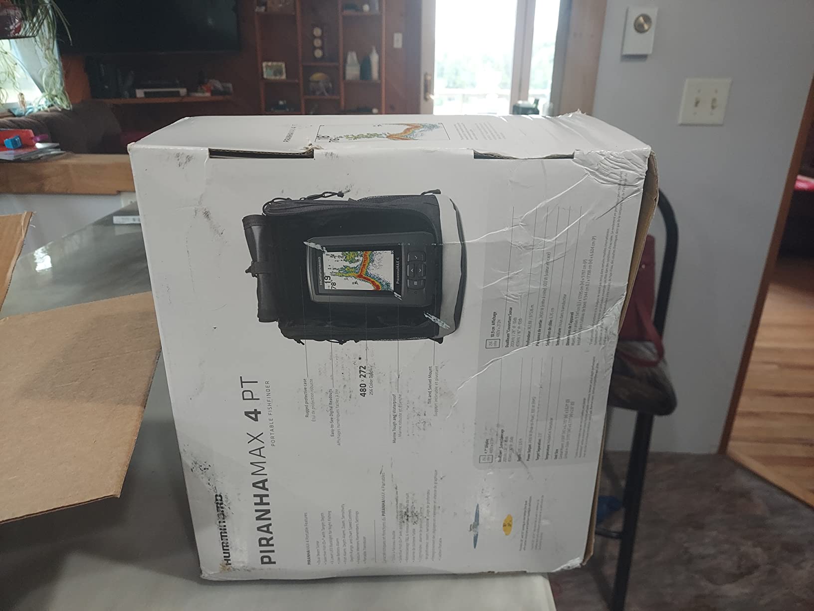 Humminbird PiranhaMAX 4 Fish Finder with Transducer, Dual Beam Sonar, Portable Carrying Case customer photo 2