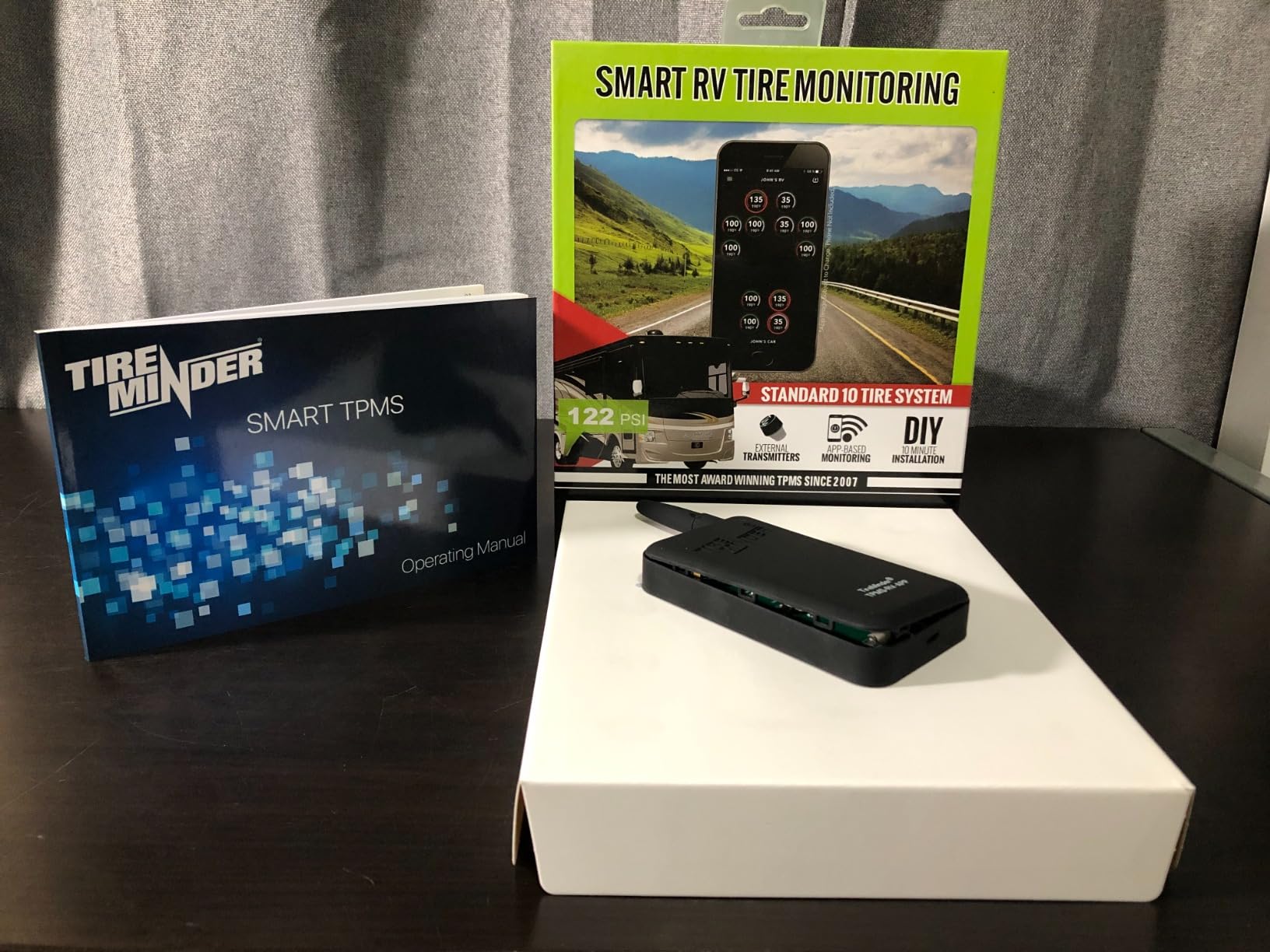 TireMinder Smart TPMS with 4 Transmitters for RVs, MotorHomes, 5th Wheels, Motor Coaches and Trailers | Monitors up to 22 tires, 0-232 PSI, pressure and temperature readings via iPhone or Android app, includes signal booster customer photo 2