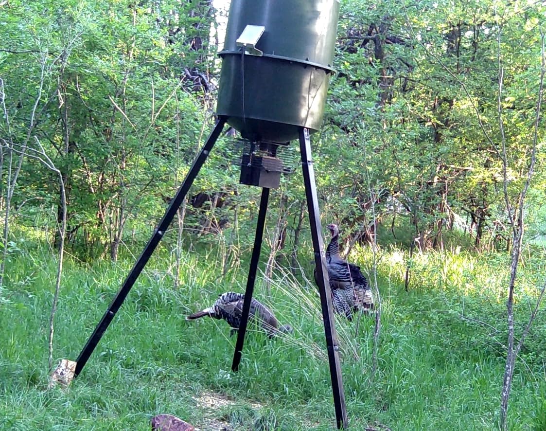 Wildgame Innovations Quick-Set Pro 270lb Game Feeder | Digital timer durable Varmint-Proof tripod Corn/Pellet deer hunting feeder, 1-6 available feed times & 50-feet radius customer photo 2