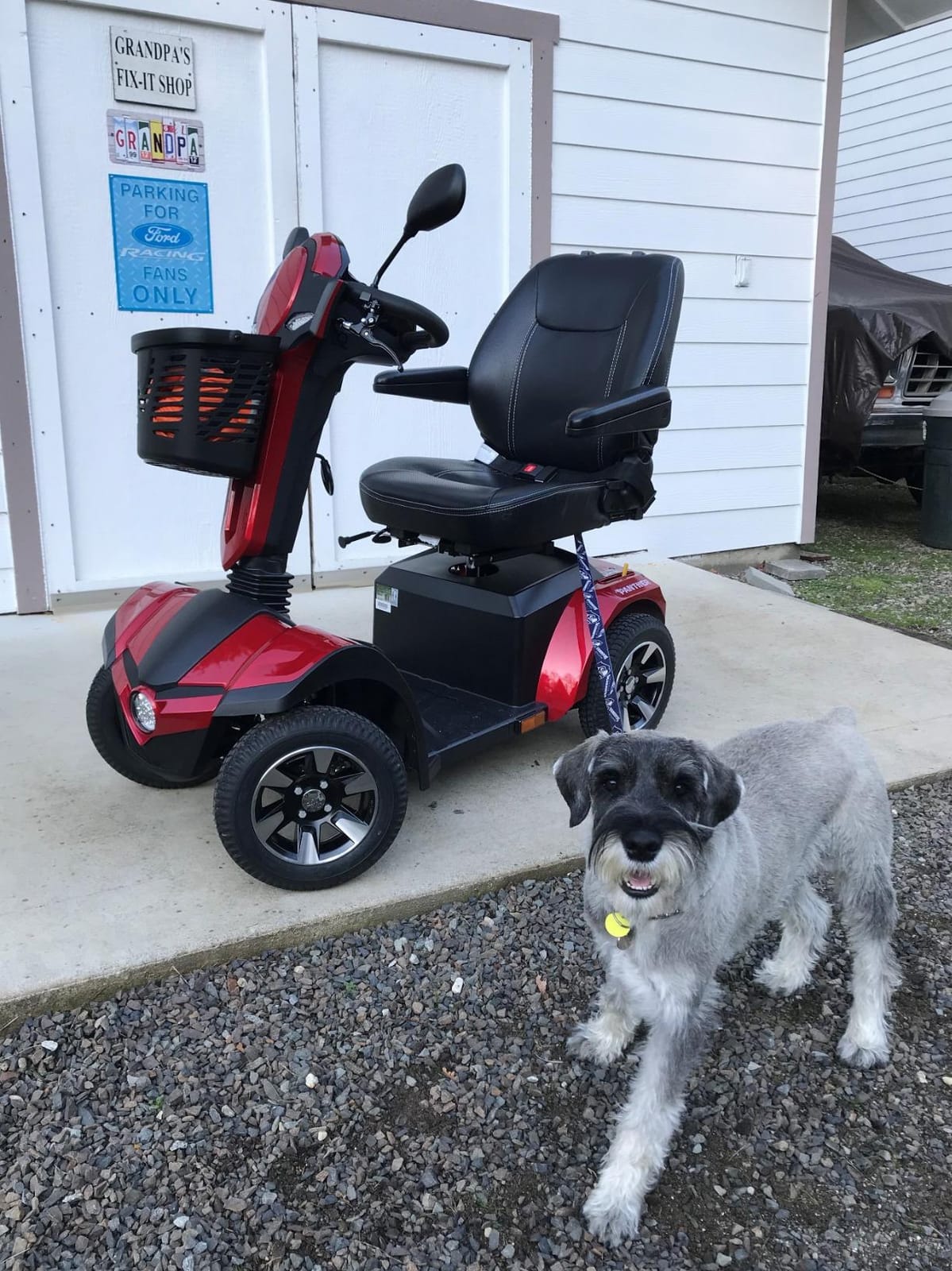 Drive Medical Panther Captain Seat 4 Wheel Heavy-Duty Scooter, Red, 22 Inch customer photo 1