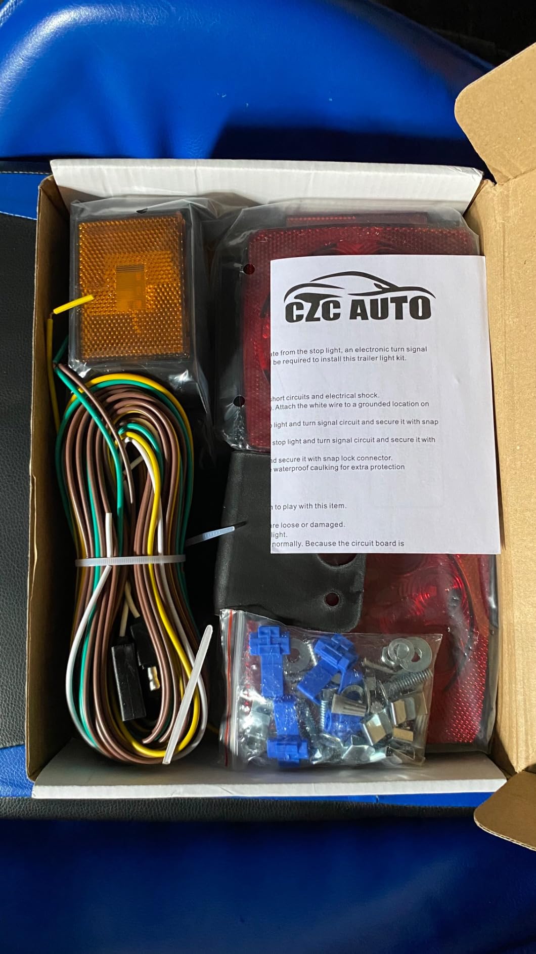 CZC AUTO 12V Submersible LED Trailer Light Kit, Under 80 Inch Boat Utility customer photo 2